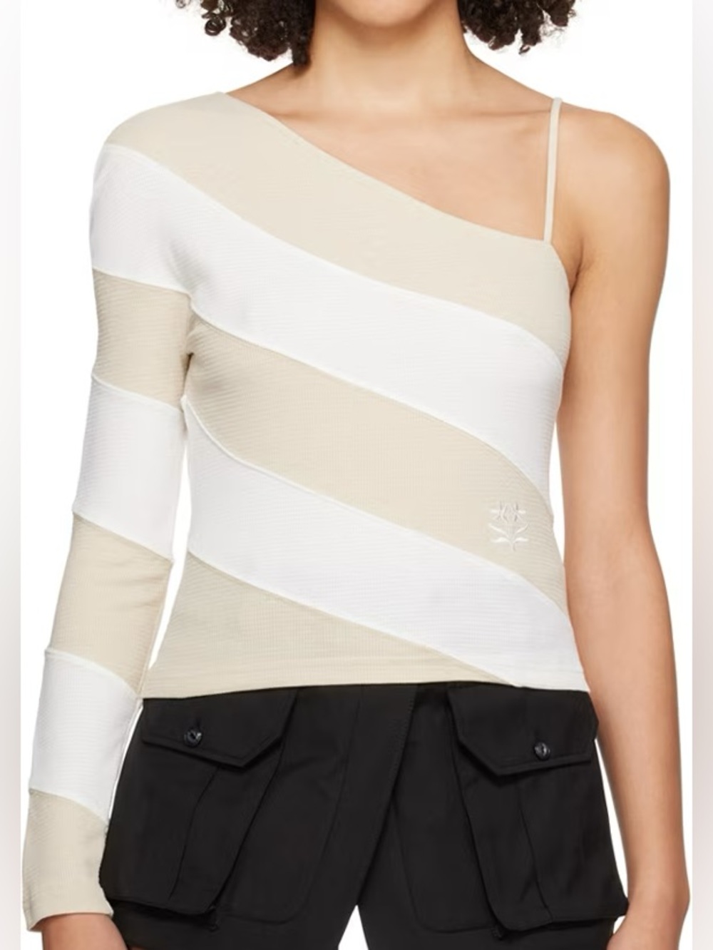 Kijun Long Sleeve Striped Asymmetric Shirt